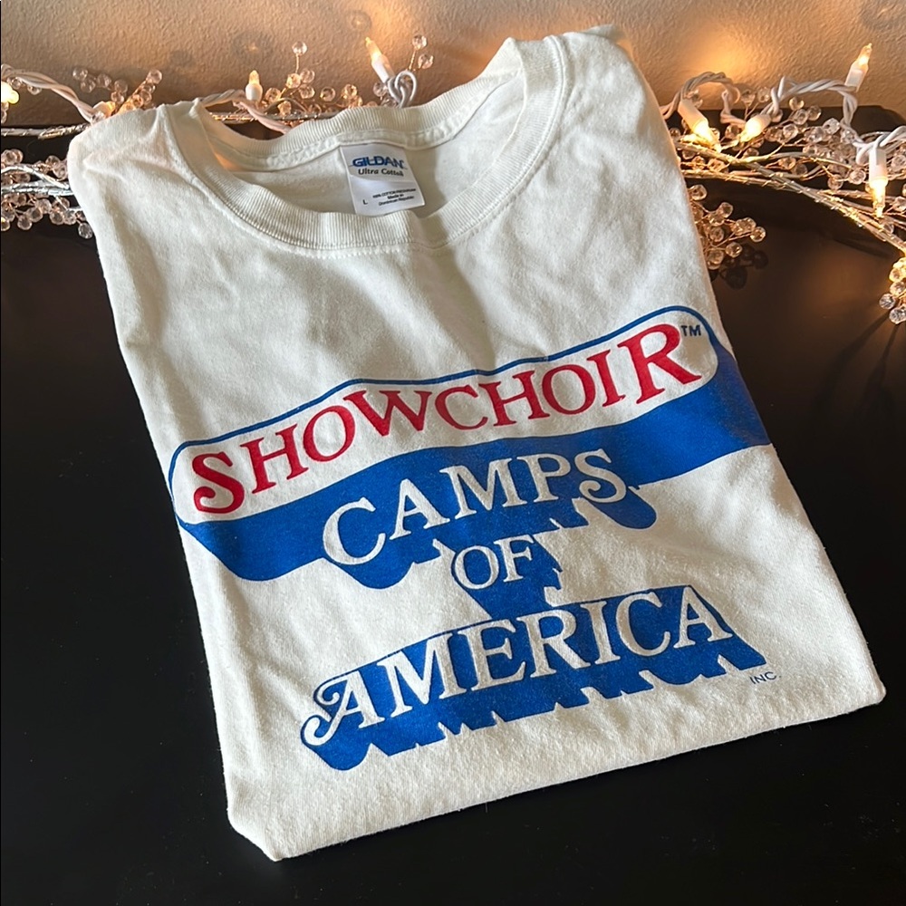Gildan White Showchoir Camps Graphic Tee Size Large